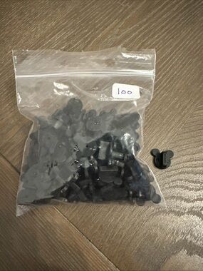 Lot of 100 Disney Mickey Mouse Head Ears Black Rubber Pin Backs